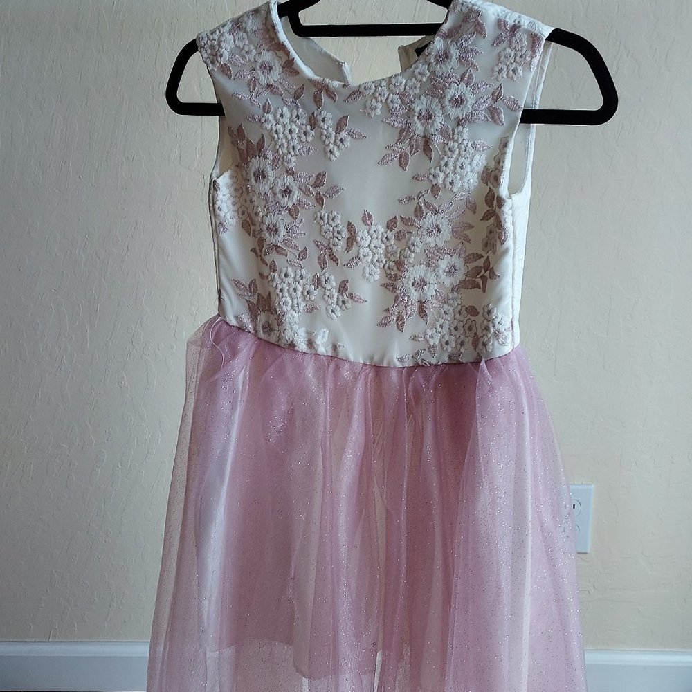 Girls Glitter Floral Dress